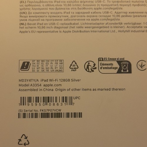 Apple ipad wi - 10,86", wi‑fi